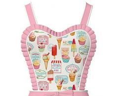 Creative Tops - Grembiule da cucina, stile vintage anni 50, in cotone multicolore