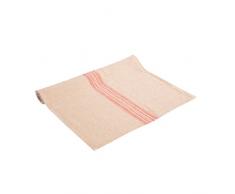 Vaitkute 116007 - Set di 2 asciugapiatti Jara 100% lino lavabile a 60º 350 g/m2 43 x 70 cm colore naturale con righe rosse
