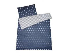 Linden 106230 Biancheria da Letto, Blu, Stella Striscia, 100 x 135 x 40 x 60 cm