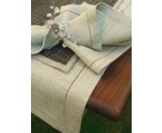 LinenMe 1-Pezzo 40 x 200 cm runner da tavolo lino Emilia, colore naturale