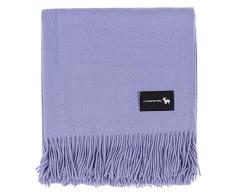 Cofinex 7454-Plaid in cashmere, 170 x 130 cm, colore: lavanda