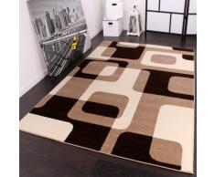 Tappeto Di Design In Marrone Beige Crema Design Retro Qualità Top a Prezzo Top, Dimensione:60x100 cm