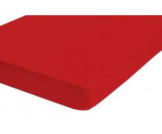 Biberna, Lenzuolo con angoli in Jersey elasticizzato, Rosso (rot), 140 x 200 cm - 160 x 200 cm