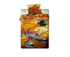 Jerry Fabrics JF060 - Set biancheria letto, motivo: Disney Planes, composto da 1 coperta 140 x 200 cm e 1 federa 70 x 90 cm, 100% cotone