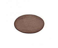 Douceur dInterieur 6GMB270CH Vitamine - Tappeto per bagno, rotondo, in poliestere, 60 x 60 x 1 cm, colore cioccolato