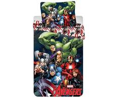Jerry Fabrics JF0169 Biancheria da letto set Avengers 2016, Cotone, 140 x 200 cm + 70 x 90 cm