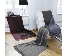 Bocasa Cashmere Plaid/Coperta, 130 x 170 cm, Camel Antracite