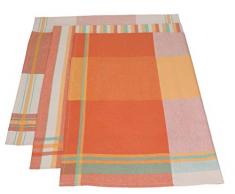 Set di asciugapiatti è composto di 3 pezzi, colori mediterranei , la misura 50 x 70 cm, colore: arancione, giallo, verde