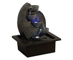Zen'Light, Cascata-V2 fontana poliresina, colore: grigio/nero 17 x 21 x 26 cm