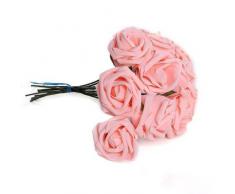TOOGOO (R) Pianta artificiale fiore Mazzo Rose rosa da sposa decorazione di cerimonia PE Schiuma