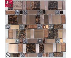 Mosaico di vetro mosaico piastrelle di mosaico di vetro marmo vetro alluminio acciaio inossidabile Antik Nuovo