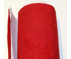 Moquette adesiva liscia da 65x151 cm di colore rosso
