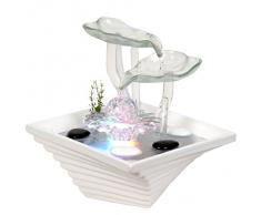 Zen'Light SCFV2FW Flower - Fontana per interni, 24 x 24 x 27 cm, colore: bianco