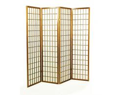 Vacchetti Giuseppe 42030600NA Paravento Riso, 4 Ante, Carta, Naturale, 46 x 182 x 9.5 cm