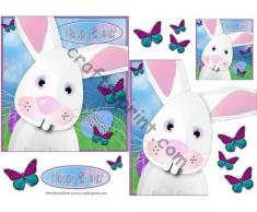 Coniglietto pasquale, con chiusura a linguetta, design di Karen Wyeth