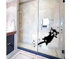 ufengke Cat Coda Pizzicato Divertente Cartone Animato Auto Finestra e Adesivo Frigorifero Adesivi Murali, Camera da Letto Soggiorno Adesivi da Parete Removibili/Stickers Murali/Decorazione Murale