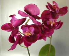 Pianta artificiale di orchidee, colore: fucsia/rosa, in vaso