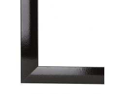 Cornice, Cornici dei quadri, portafoto OLIMP, 60x100 cm o 100x60 cm in NERO LUCIDO, vetro artificiale con l'antiriflesso cornice in MDF rivestiti di un foglio decorativo, 35 mm di larghezza