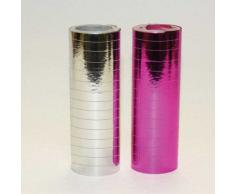 Amscan International - Confezione da 2 rotoli di stelle filanti, colore: Argento/Rosa