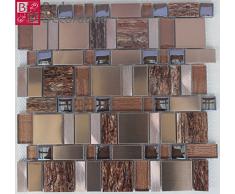Alluminio acciaio inossidabile di mosaico di vetro mosaico piastrelle di mosaico di vetro marmo vetro Antik nuovo