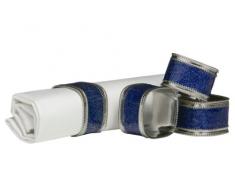 Premier Housewares Set di 4 anelli portatovaglioli con brillantini, colore: Blu