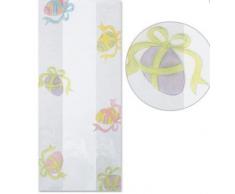 Cellophane Bags uova colorate con fiocco Mini/piccolo 9,8 x2,5 x 19 cm (10 pcs)
