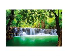 Poster Cascata Feng Shui Decorazioni pareti natura giungla paesaggio paradiso vacanze in Tailandia Asia spa relax | Foto Murale Poster Murali Immagine Poster da parete by GREAT ART (140 x 100 cm)