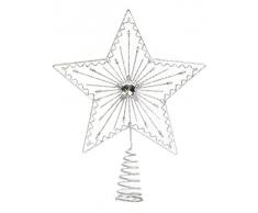 Brauns Heitmann 81492 - Punta per albero di Natale, circa 20 x 25 cm, colore: Argento