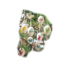 16 X Uova di Pasqua uova pasquali in plastica multicolore Pasqua Decorazione