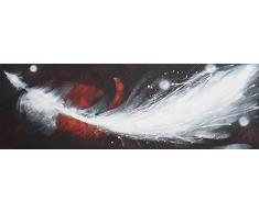 QUADRO ASTRATTO DIPINTO SU TELA NERO 50X150