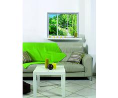 PLAGE 800403 Adesivi murali - stickers trompe loeil finestra, Porto, 60 x 75 cm