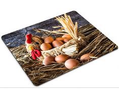 Luxlady Gaming Mousepad Image ID: 26540235 uova di Pasqua nel cestino su tavole di legno vintage