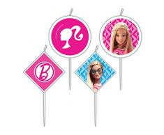 Amscan – 3 x 2,5 cm 999937 Barbie Sparkle Mini Personaggi Pick candele