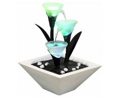 Zen'Light SCFV3TL Tulipa - Fontana per interni, 25 x 25 x 28 cm, colore: bianco