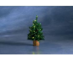 Konstsmide - Albero di Natale artificiale con decorazioni e 20 LED verdi, dotato di cavo USB