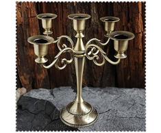 Russia latta combinato retro candelabri in bronzo verde candela candelabro antico Continental cinque cinque