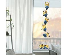 Imagicom WINDMIN02 Minion Adesivo Elettrostatico per Finestra, Modello Window Chain, Pvc, Multicolore, 0.1x24x34 cm