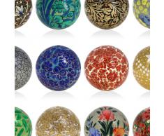 Pasqua ornamenti a mano decorazione appesa set palle di carta pesta di 12