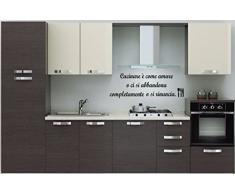 wall stickers Adesivo murale "Cucinare è come amare ......" frasi, desideri, love - (54cm x 18cm) - adesivi murali decorazioni interni by tshirteria