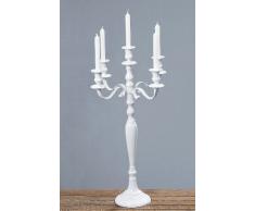 Portacandele 'Victoria' 77Cm In Bianco 5-Bruciatore Da Metallo