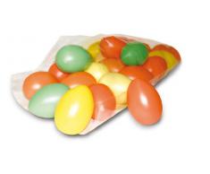 Cwr - uova colorate in plastica - confezione 50 pezzi