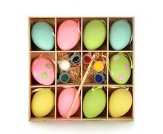 Lazada di Pasqua uova colorate di Pasqua fai da te uova con decorazioni d'attaccatura di bambini giocattoli con la spazzola libero e Vernice