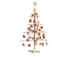 xmas3 S - Albero di Natale in legno, naturale, 48 x 48 x 75 cm
