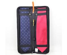 Extsud® Organizzatore da Viaggio Portacravatte, Organizer Tie Sacchetto Portatile di Cravatte in Nylon con Chiusura Lampo 42x13x2 cm (Nero)