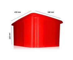 Contenitore multiuso con il coperchio INDIAN BOX di OKT capienza 24 lt colore: rosso