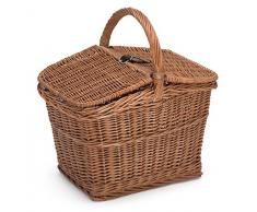 Prestige Wicker - Cestino da picnic in vimini, vuoto, naturale, 40 x 30 x 47 cm