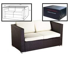 DIVANO A 2 POSTI, IN RATTAN, PER TUTTE LE CONDIZIONI CLIMATICHE, RESISTENTE, MADE IN ENGLAND