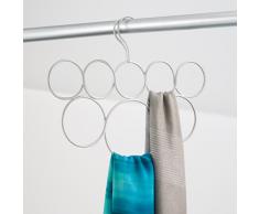 InterDesign 06736EU Classico Portasciarpe, 8 Anelli, Argento