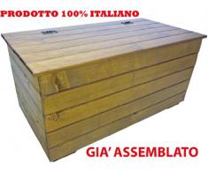 Cassapanca Mobile Baule Box Panca in legno marrone noce porta oggetti biancheria legna giocattoli utensili