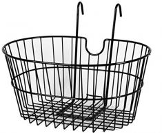 34.10.45 Cestino Bici Ovale Nero Anteriore Con Attacco Misure Cm 40x30x18h